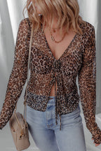 Leopard Sheer Blouse