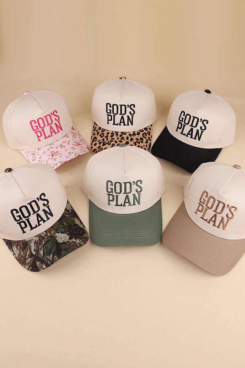 0304 God's Plan Two Tone Cotton Hat SI-29581