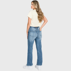 P489WF-MD SUPER HIGH RISE STRETCH SLIM STRAIGHT JEANS