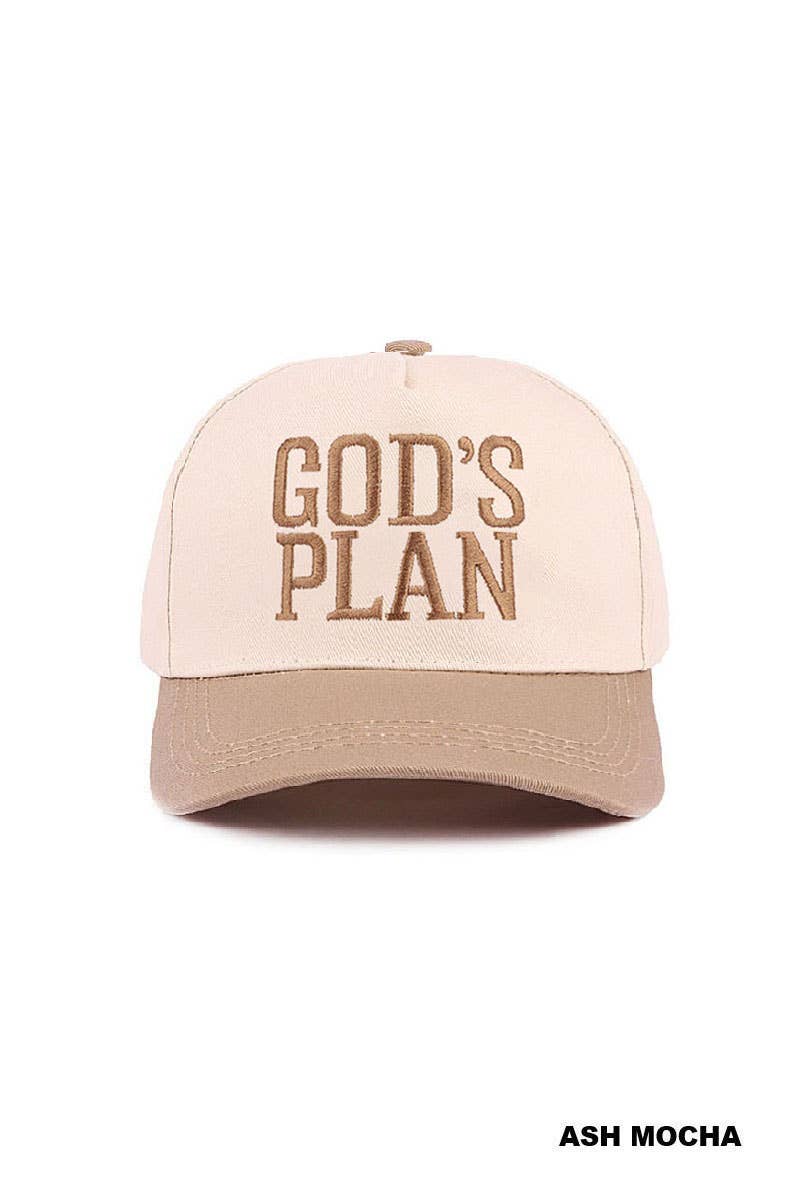 0304 God's Plan Two Tone Cotton Hat SI-29581