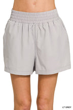 Soft Woven Lined Shorts With Pocket - Zenana