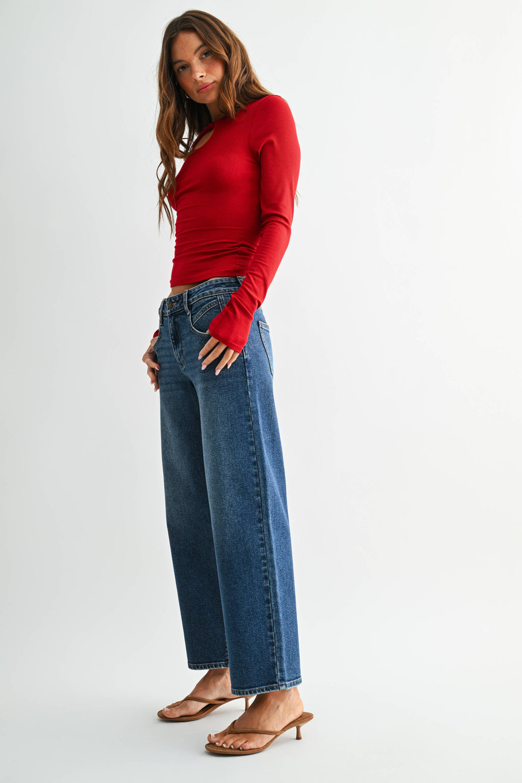Ankle Length Straight Leg - DARK DENIM - JP431