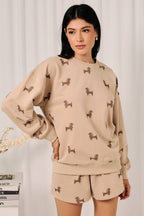 Weenie Dog All Over Print Crew Neck Sweatshirt