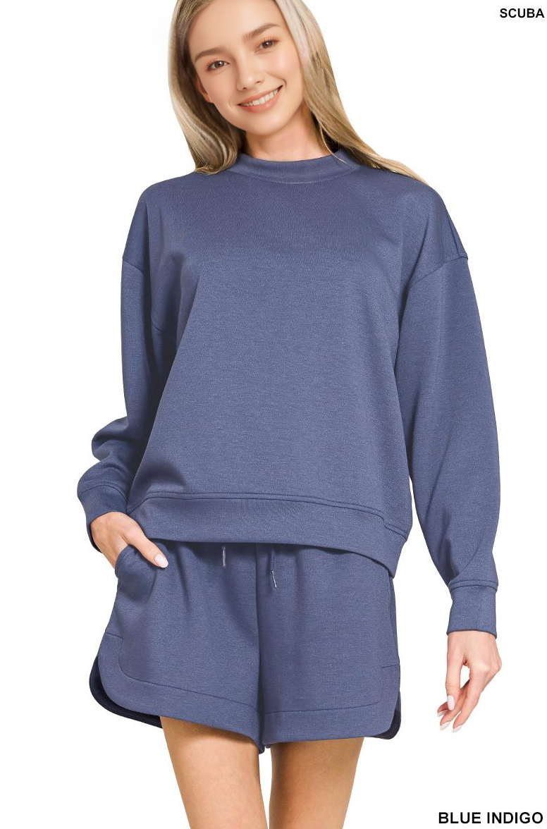 0822 Scuba Pullover & Shorts 2PC Set SI-28647