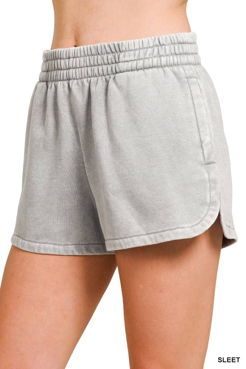 Elastic Waistband Dolphin Shorts
