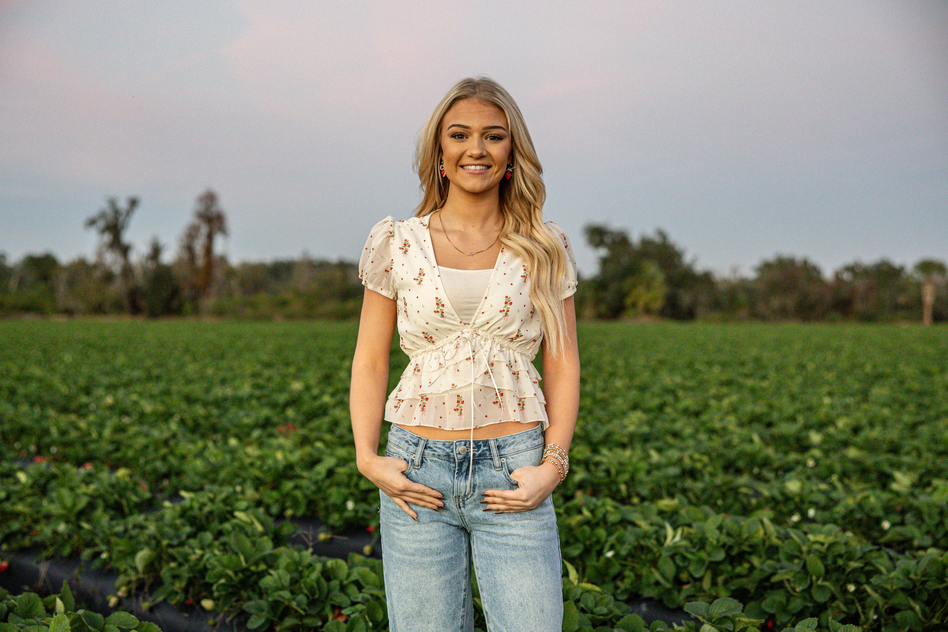 Strawberry Fields Ruffle Top