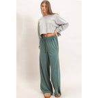 Wide Leg Mineral Wash Pants
