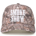 SMOKE SHOW Letter on Two Tone Trucker Hat