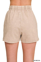 French Terry Acid Washed Relaxed Top N Short Set