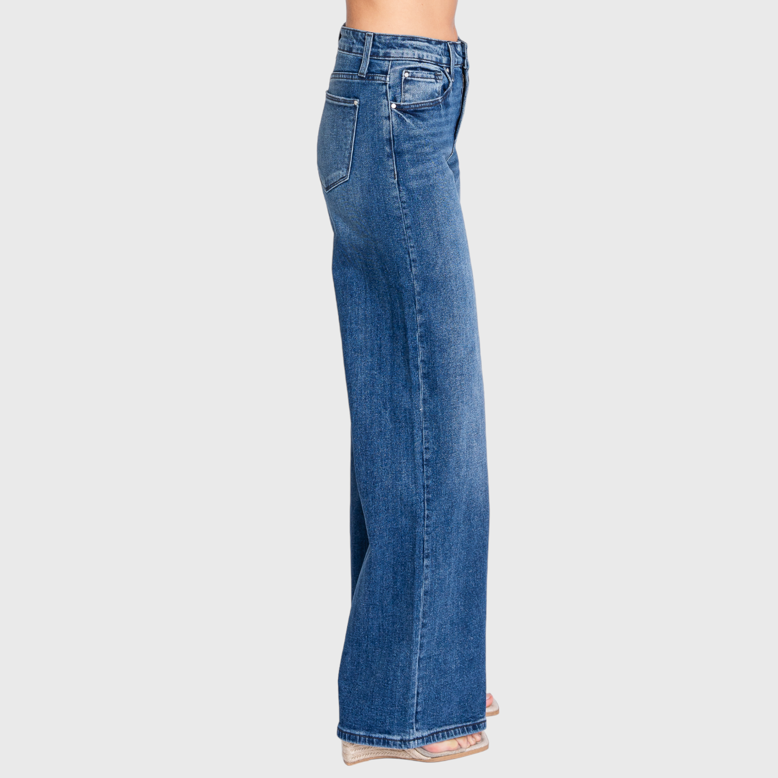 P1058W-DM HIGH RISE COMFORT STRETCH WIDE LEG JEANS