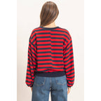 Striped Crew Neck Sweatshirt