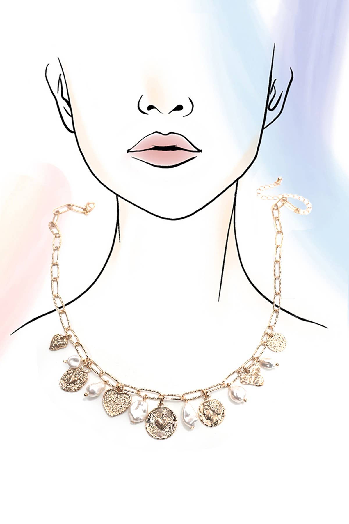 Heart Pearl Necklace