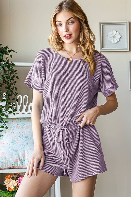 SP1041-17 SOLID URBAN RIBBED ROMPER