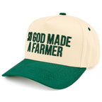 C.C SO GOD MADE A FARMER Letter Two Tone Trucker Hat