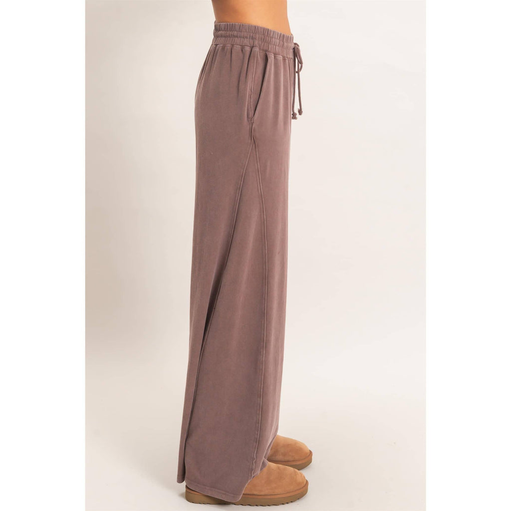 Wide Leg Mineral Wash Pants