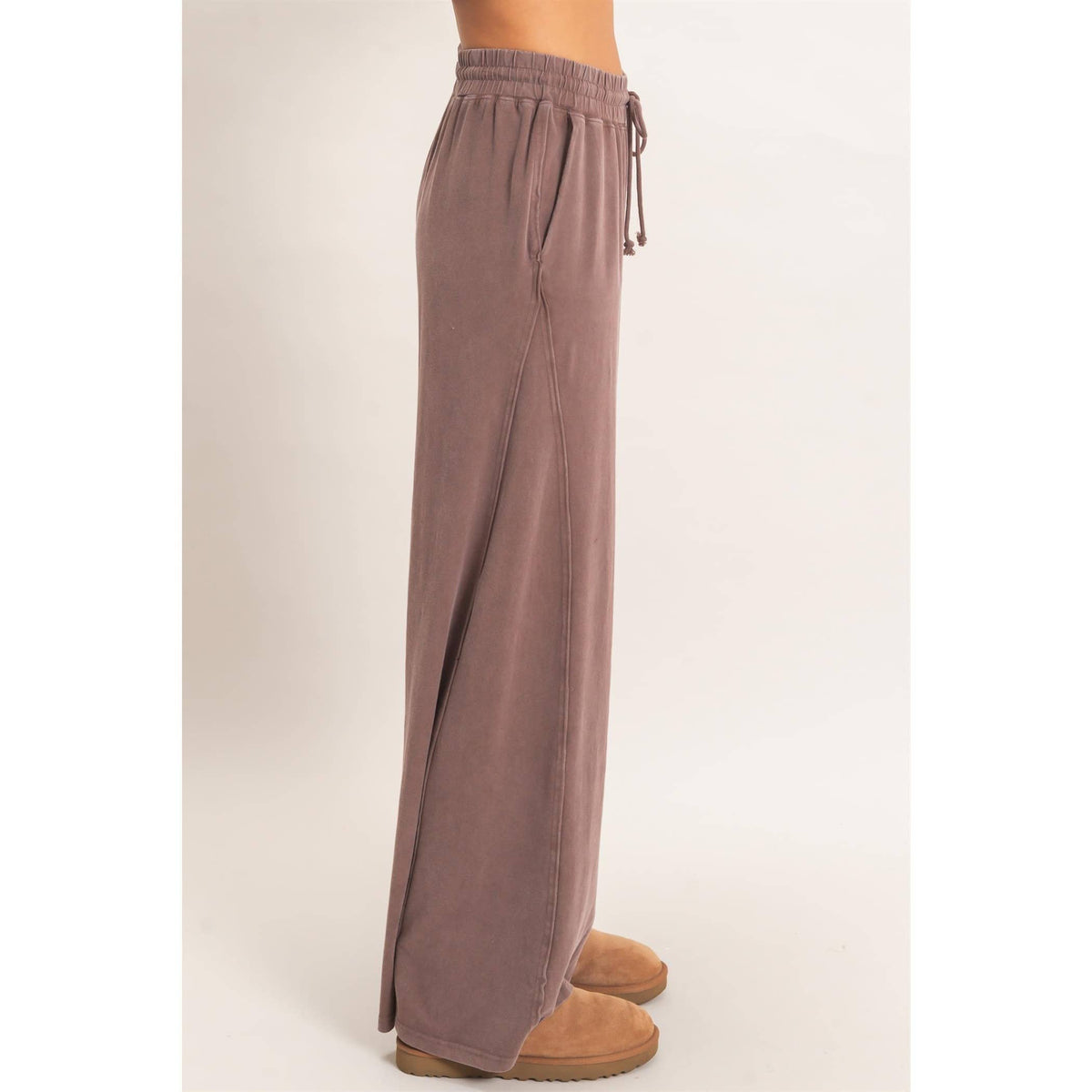 Wide Leg Mineral Wash Pants