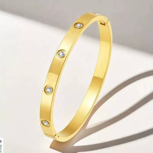 18K NON-TARNISH WATERPROOF STAINLESS STEEL BANGLE
