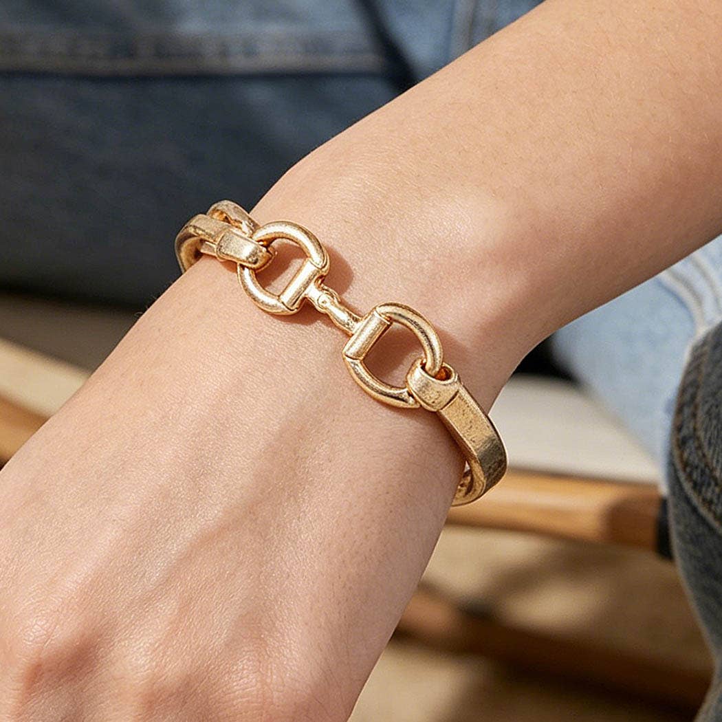 Hammered Toggle Cuff Bracelet