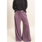 Mineral Wash Star Patch And Print Wide Leg Pants
