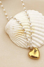 18K STAINLESS STEEL TARNISH FREE HEART NECKLACE | 40NK9433