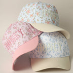 HONEY Embroidered Flower PatternTrucker Hat