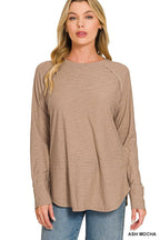 Cotton Slub Jersey Long Sleeve Tee Shirts