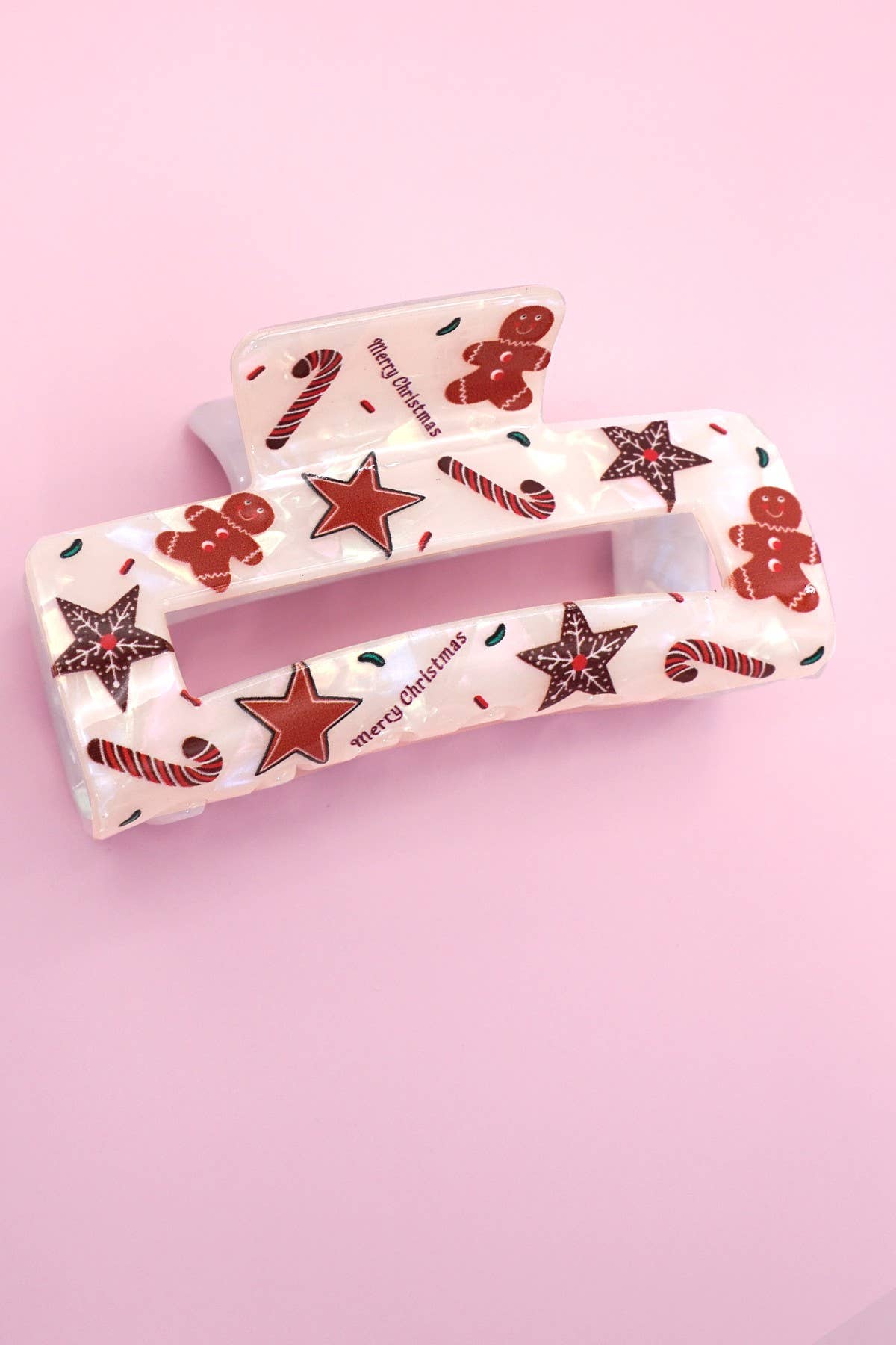 CHRISTMAS TREE SANTA HOLIDAY HAIR CLAW | 40H947