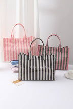 Striped Rectangular Shopper Tote Bag