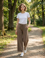 French Terry Wide Leg Pigment Dye & Enzyme Wash Pants