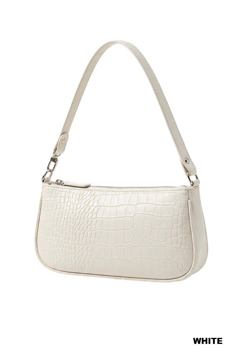 Crocodile Pattern Clutch Shoulder Tote