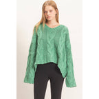 Cable Knit V-Neck Sweater