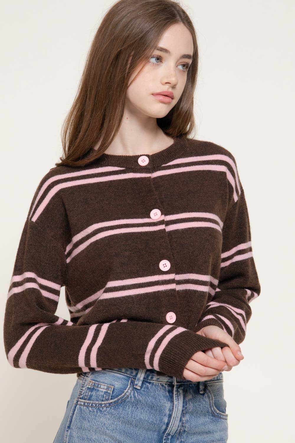 Striped Sweater Cardigan