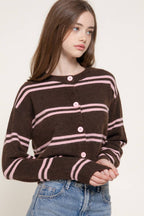 Striped Sweater Cardigan