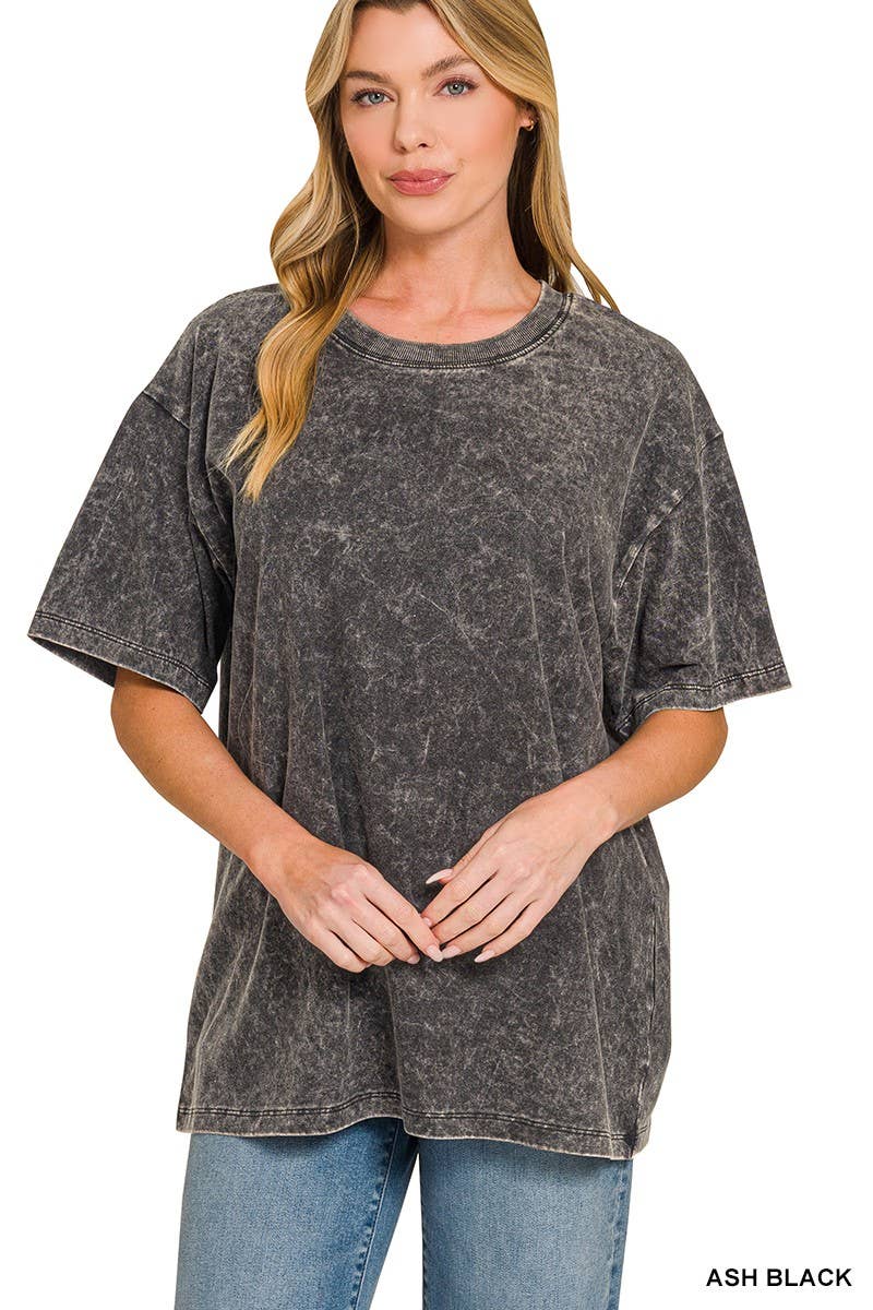 Washed Short Sleeve Top