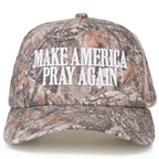 C.C MAKE AMERICA PRAY AGAIN Letter on Two Tone Trucker Hat