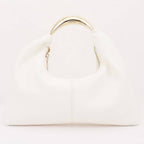 Metallic Top Handle Hobo Bag