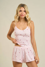 7494SET Strawberry Cami & Shorts Pajama Set