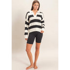 Rugby Stripe Polo Sweater
