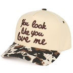 YOU LOOK LIKE YOU LOVE ME Cowprint Trucker Cap