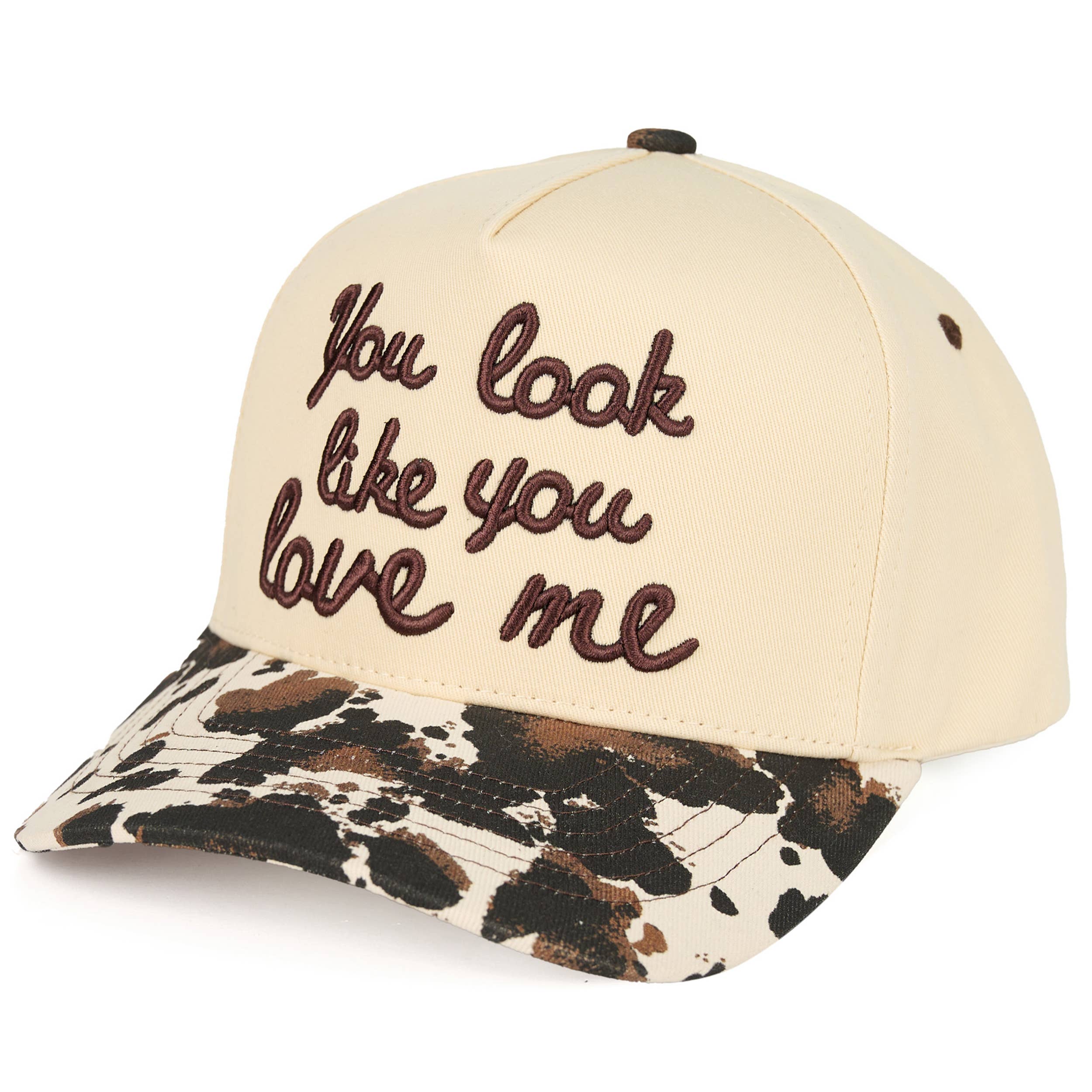 YOU LOOK LIKE YOU LOVE ME Cowprint Trucker Cap