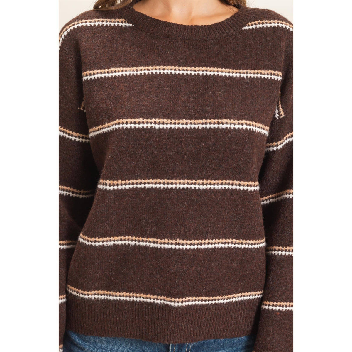 Striped Crew Neck Sweater