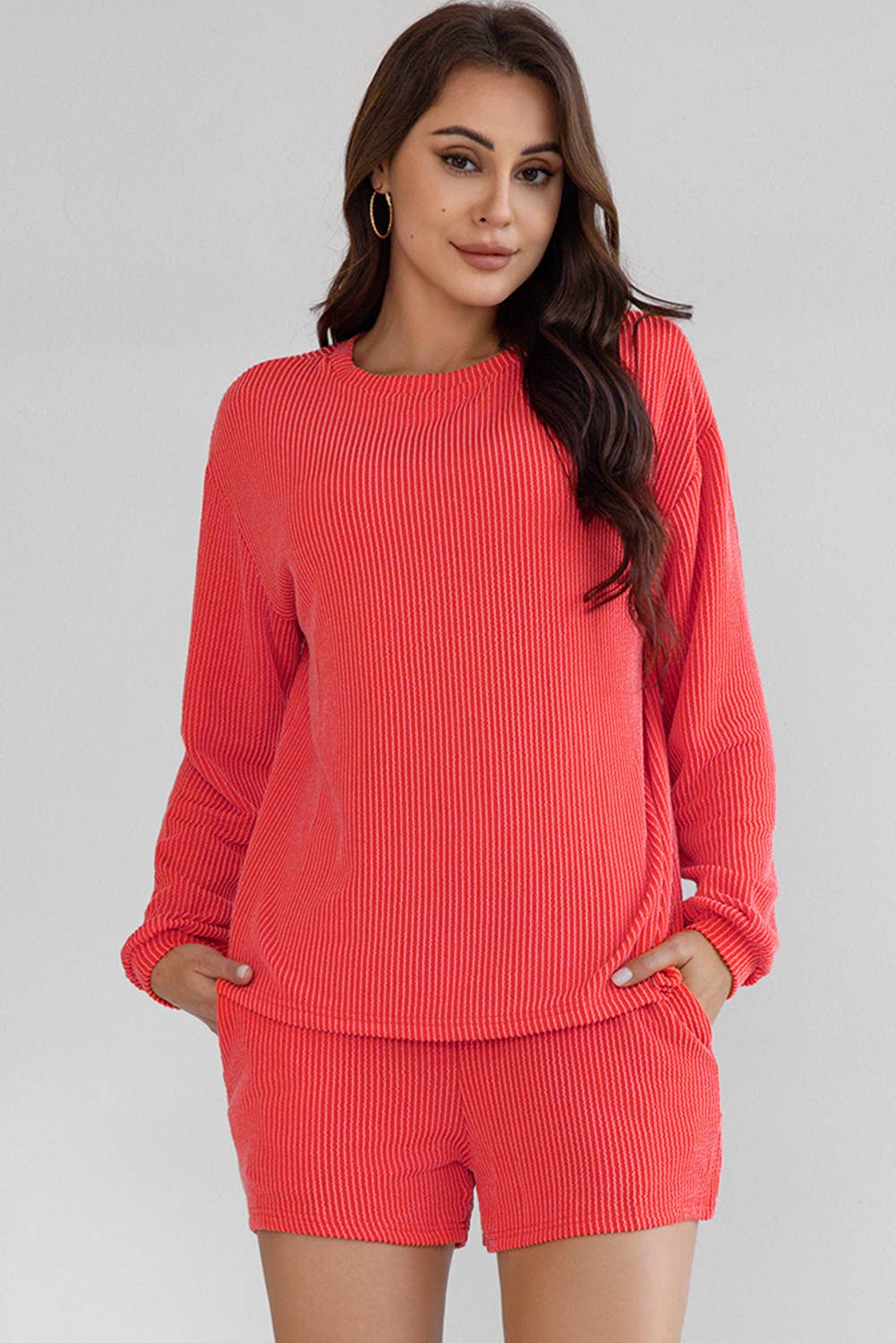 Kinsey Long Sleeve Top Shorts Set