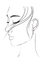 CRESCENT SHAPED PEARL CARTILAGE  EARRINGS
