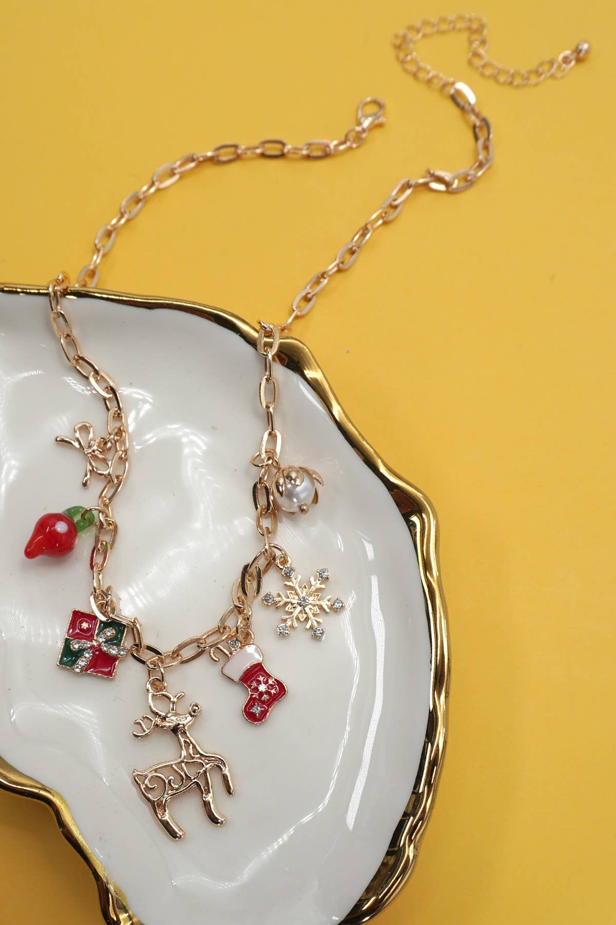 RUDOLPH CHRISTMAS CHARM NECKLACE