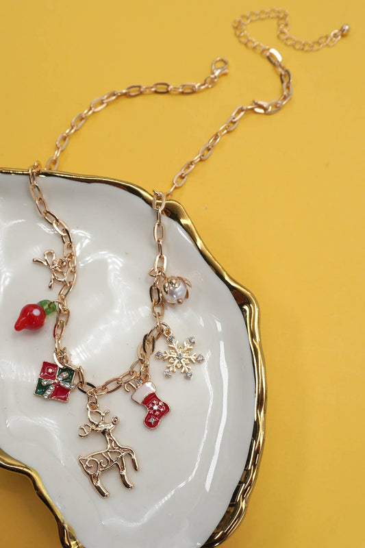 RUDOLPH CHRISTMAS CHARM NECKLACE