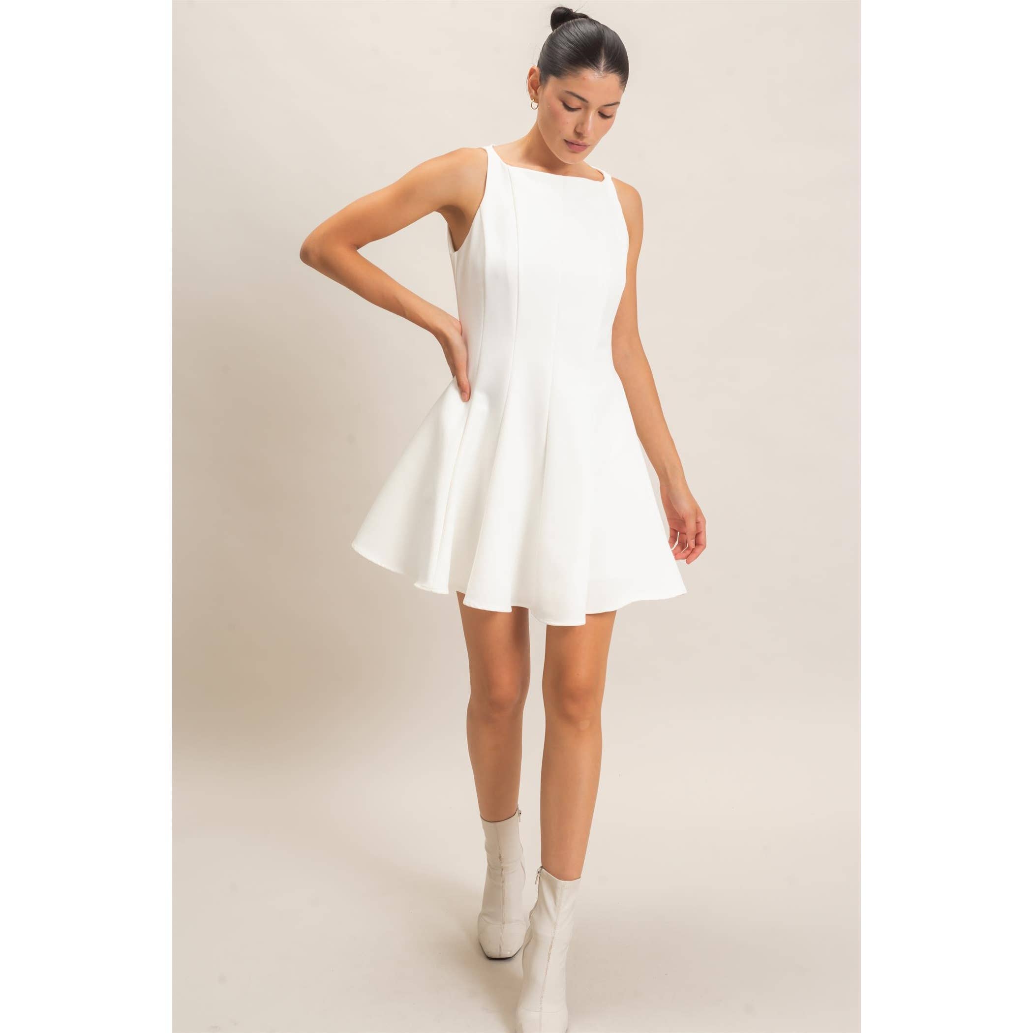Sleeveless Fit And Flare Dress