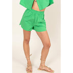 Poplin High Waist Shorts