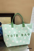 Polka Dot Oxford Tote Bag