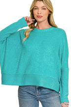 Brushed Melange Hacci Dolman Sleeve Sweater
