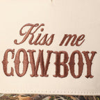 Kiss Me Cowboy Embroidery Two-Tone Cap